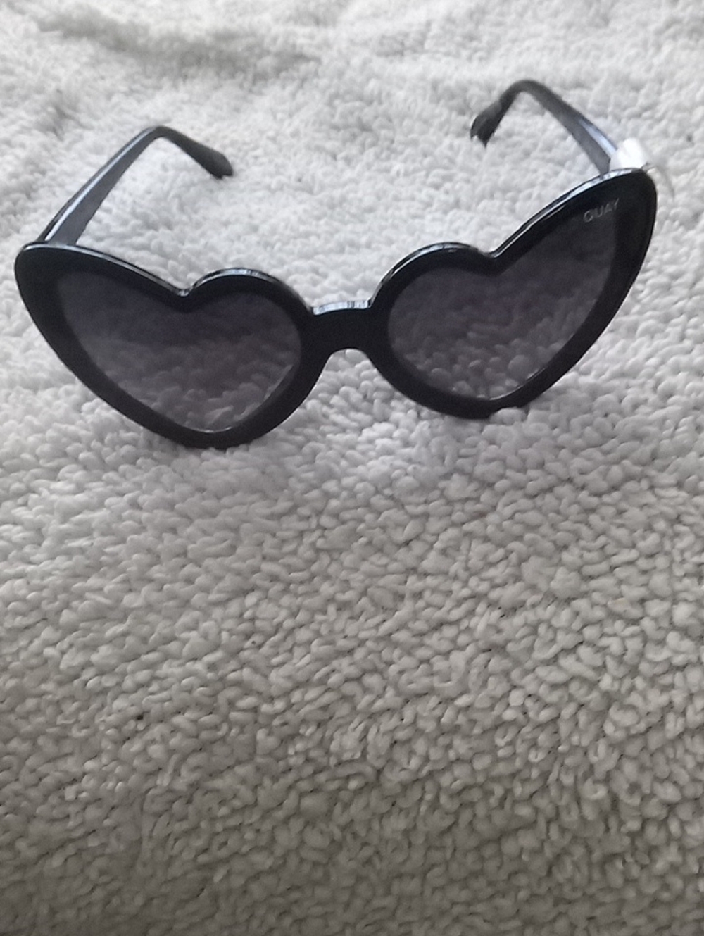Quay Australia Black Heart Frame Sunglasses